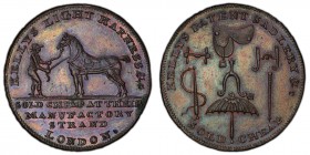 Middlesex, Kelly's copper 1/2 Penny Token ND (18th Century) MS62 Brown PCGS, D&H-345. Man facing right holding horse by reigns, inscription above and ...