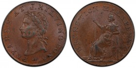 Middlesex, Hall's copper 1/2 Penny Token 1795 MS63 Brown PCGS, D&H-347. PAYABLE AT J. KILVINGTONS. Laureate bust left / BRUNSWICK HALFPENNY. Britannia...