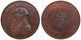 Middlesex Lackington's copper 1/2 Penny Token 1794 MS62 Brown PCGS, D&H-352a. J. LACKINGTON. Bust right / HALFPENNY OF LACKINGTON ALLEN & Co.; CHEAPES...