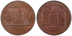 Middlesex, Salter's copper 1/2 Penny Token ND MS64 Red and Brown PCGS, D&H-473. Edge: Plain. Men working in a shop, SALTER'S . 47 above, CHARING CROSS...