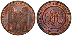 Middlesex, Skidmore's copper 1/2 Penny Token ND (1797) MS64 Red and Brown PCGS, D&H-663. WHITE-HALL GATE BT. 1532. View of a gateway / DEDICATED . TO ...
