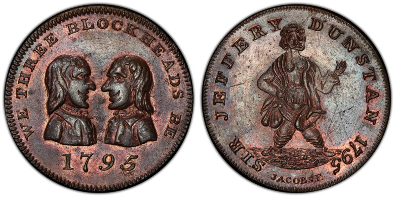 Middlesex, Denton's copper Farthing Token 1795 MS63 Brown PCGS, D&H-1057. Edge: ...