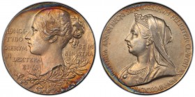 Victoria silver Matte Specimen "Diamond Jubilee" Medal 1897 SP61 PCGS, Eimer 1817b; BHM 3506. 25mm. By G W de Saulles after T. Brock and W. Wyon. VICT...