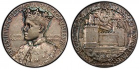 George V silver Specimen "Investiture of Edward, Prince of Wales" Medal 1911 SP64 PCGS, Eimer-1925, BHM-4079. 35mm. By W.G. John. Bust three-quarters ...