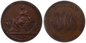 Dublin, Camac Kyan and Camac copper 1/2 Penny Token 1794 AU50 PCGS, D&H-267. Seated figure of Hibernia left / "H M Co." cypher, "CAMAC KYAN AND CAMAC ...