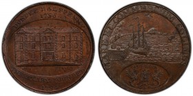 Angusshire, Dundee copper 1/2 Penny Token 1796 MS64 Brown PCGS, D&H-16. Edge: Engrailed, with a waved line and dots. DUNDEE HALFPENNY 1796 INFIRMARY F...