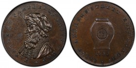 Lothian, Edinburgh copper 1/2 Penny Token 1795 MS64 Brown PCGS, D&H-13. PAYABLE AT CAMPBELLS SNUFF SHOP. JAMES. A Turk's head to left / SAINT ANDREWS ...