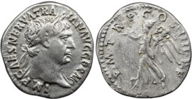 Roman Imperial TRAJAN 98-117 AD. AR Denarius , 3.10 g. Struck 102-103 AD. IMP CAES NERVA TRAIAN AVG GERM, laureate bust right, aegis on left shoulder ...