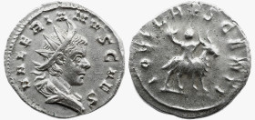 Roman Imperial Valerian II. Caesar, AD 256-258. AR Antoninianus , 3.21 g. Colonia Agrippinensis (Cologne) mint. 1st emission of Valerian I, AD 257-258...