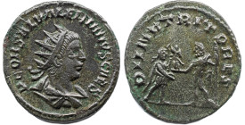 Roman Imperial SALONINUS, as Caesar. 258-260 AD. Antoninianus , 3.41 g. Struck circa 257-258 AD. Antioch mint. D COR SAL VALERIANVS CAES, radiate and ...