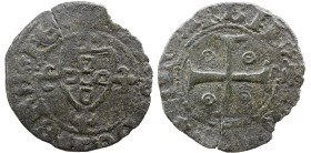 Portugal D. João I (1385-1433) Quarto de Real Cruzado A: IHNS * DEI * GRA * REX R: PO * ET * ALGARBII * Ag: 08.01 0.67 g. BC+