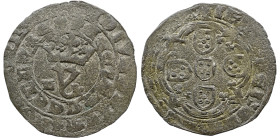 Portugal D. João I (1385-1433) Real Branco Lisboa Ag: 52,03 3.47 g. MBC