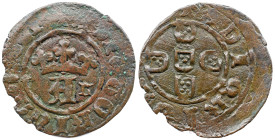 Portugal D. Afonso V (1438-1481) 1/2 Real Preto Lisboa A: ADIUTORIUM . ---- R: ADITRIUM . ---- AG: 02.05 0,93g MBC