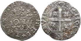 Portugal D. João III (1521-1557) Real Português A: IOANES +: T : REX : POR R: IN : HOC : SIGNO : VINCES AG: 75.01 3,62 g MBC+
