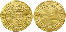 Portugal D. João III (1521-1557) Cruzado R L sem pontos não catalogada A: IOANES ^ III ^ R ^ PORT R: IN ^ HOC ^ SIGNO ^ VIN AG: 152. Var. 3,29 g MBC
