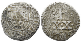 Portugal D. Filipe III (1621-1640) Vintém A: PHILIPVS . D . G . ---- R: ---- ARABIORVM --- AG: 01.03 1,68g. BC+