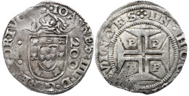 Portugal D. João IV (1640-1656) Half Cruzado Porto A:IOANNES . IIII . D . G . REX . PORTVGAL R: IN . HOC . SIGNO . VINCES AG: 91.06 10,21 g MBC+
