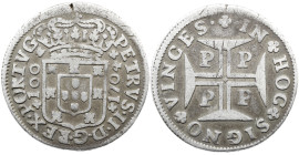 Portugal D. Pedro II (1683-1706) 6 Vinténs 1704 Porto AG: 52.05 4,24 g MBC-