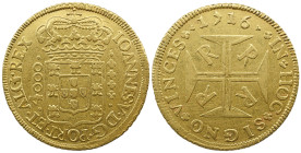 Portugal D. João V (1706-1750) Moeda ( 4800 Reis ) 1716 AG: 102.15 10,52g MBC