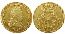 Portugal D. João V (1706-1750) Meio Escudo ( 800 Reis ) 1723 AG: 110.01 1,83g MBC+