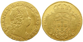 Portugal D. João V (1706-1750) Meio Escudo ( 800 Reis ) 1726 AG: 110.05 1,47g BC
