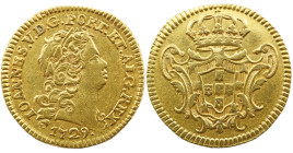 Portugal D. João V (1706-1750) Meio Escudo ( 800 Reis ) 1729 AG: 110.08 1,75g MBC+