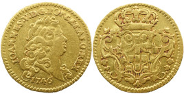 Portugal D. João V (1706-1750) Meio Escudo ( 800 Reis ) 1746 AG: 112.06 1,80g MBC