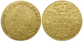 Portugal D. João V (1706-1750) Meia Peça ( 3200 Reis ) 1741 AG: 122.14 6,29g MBC+