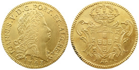 Portugal D. João V (1706-1750) Peça ( 6400 Reis ) 1743 AG: 132.29 14,39g BELA