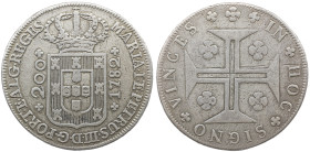 Portugal D. Maria I and D.Pedro III (1777-1786) 12 vinténs Lisbon 1782 AG: 15.06 7,07g MBC
