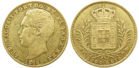 Portugal D. Luís I (1861-1889) 2000 réis 1866 AG: 13.03 3.53 g BELA