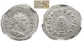 NGC Imperio Romano PHILIP I 'O ÁRABE' (244-249). Antoniniano. Roma. Jogos Saeculares/edição do 1000º aniversário de Roma. NGC CH-AU Obv: IMP PHILIPPVS...