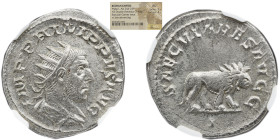 NGC Imperio Romano PHILIP I 'O ÁRABE'(244-249). Antoniniano. Roma. Edição dos Jogos Saeculares/1000º Aniversário de Roma. NGC AU Obv: IMP PHILIPPVS AV...