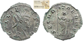 NGC Imperio Romano GALIENUS (253-268). Antoniniano. Roma. NGC MS Obv: GALLIENVS AVG. Irradie a cabeça para a direita. Rev: SECVRIT PERPET / H. Securit...