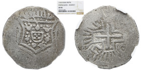 Portuguese India João V (1706-1750) AR Rupee 1750 Damão NGC XF45 11.93g. AG: 78.09