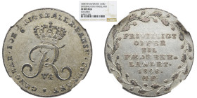 NGC DENMARK 1/6 Rigsdaler, 1808-MF. Altona Mint. Frederik IV. PCGS XF DETAILS CLEANED