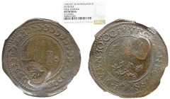 NGC NETHERLANDS Deventer. Stuiver, 1578. NGC AU DETAILS Cleaned. Struck October 30 during the Siege of Deventer. The counterstamp on this example is d...
