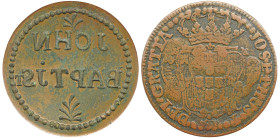 Emergency money Portugal JOHN BAPTIST Sobre moeda de X Reis D. José I