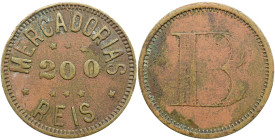 Emergency money Portugal Monograma B Mercadorias 200 Reis