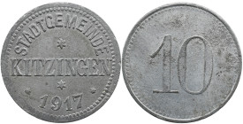 Emergency money Germany 1914-1924 Germany. Kitzingen AD 1916-1922. 10 Pfennig 1917