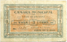 Emergency money Portugal Cédula Câmara Municipal de Arcos de Valdevez 3 Centavos ND. BC
