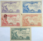 Emergency money Portugal Lote c/ 5 Cédulas Câmara Municipal de Famalicão 1, 2, 5, 10 & 20 Centavos ND. MBC a Bela