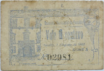 Emergency money Portugal Cédula Câmara Municipal do Fundão 1 Centavo 1920. BC-
