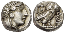 Imitationen griechischer Münzen.


Nachahmung einer Prägung Athens (Attika).

Tetradrachme (Silber), ungesicherte kleinasiatische oder levantinis...