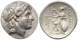 Königreich Thrakien. Lysimachos (306 - 281 v. Chr.).

 Tetradrachme (Silber). Ca. 297 - 281 v. Chr. Lampsakos.
Vs: Kopf des vergöttlichten Alexande...