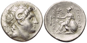 Königreich Thrakien. Lysimachos (306 - 281 v. Chr.).

 Tetradrachme (Silber). Ca. 297 - 281 v. Chr. Lampsakos.
Vs: Kopf des vergöttlichten Alexande...