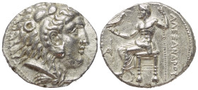Königreich Makedonien. Alexander III. der Große (336 - 323 v. Chr.).

 Tetradrachme (Silber). Ca. 330 - 320 v. Chr. Arados.
Vs: Kopf des jugendlich...