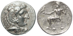 Königreich Makedonien. Alexander III. der Große (336 - 323 v. Chr.).

 Tetradrachme (Silber). Ca. 330 - 320 v. Chr. Arados.
Vs: Kopf des jugendlich...