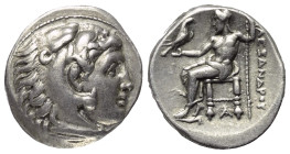 Königreich Makedonien. Alexander III. der Große (336 - 323 v. Chr.).

 Drachme (Silber). Ca. 323 - 317 v. Chr. Side.
Vs: Kopf des jugendlichen Hera...