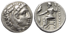 Königreich Makedonien. Alexander III. der Große (336 - 323 v. Chr.).

 Drachme (Silber). Ca. 323 - 319 v. Chr. Milet.
Vs: Kopf des jugendlichen Her...